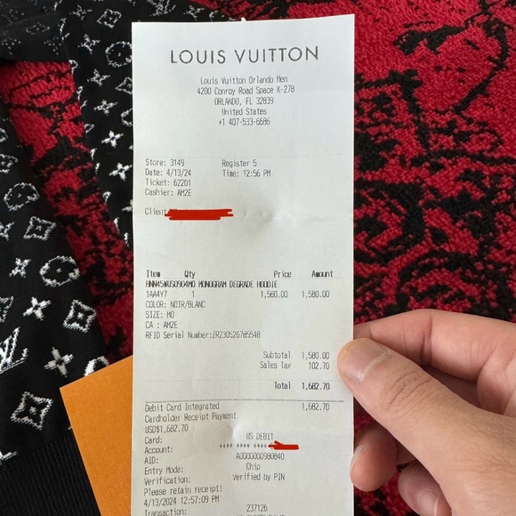 Louis Vuitton Monogram Gradient Hoodie (M) - Picture 6 of 11